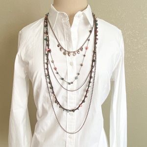 UNO de 50 multi strand necklace w/ precious stones